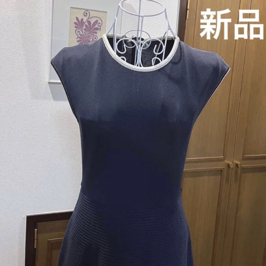 FOXEY - FOXEY フォクシー 新品 未使用 ワンピース 38 ネイビー 濃紺