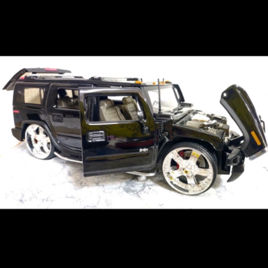 JADATOYS ハマーH2カスタム黒ジャダHUMMER H2 USAミニカー