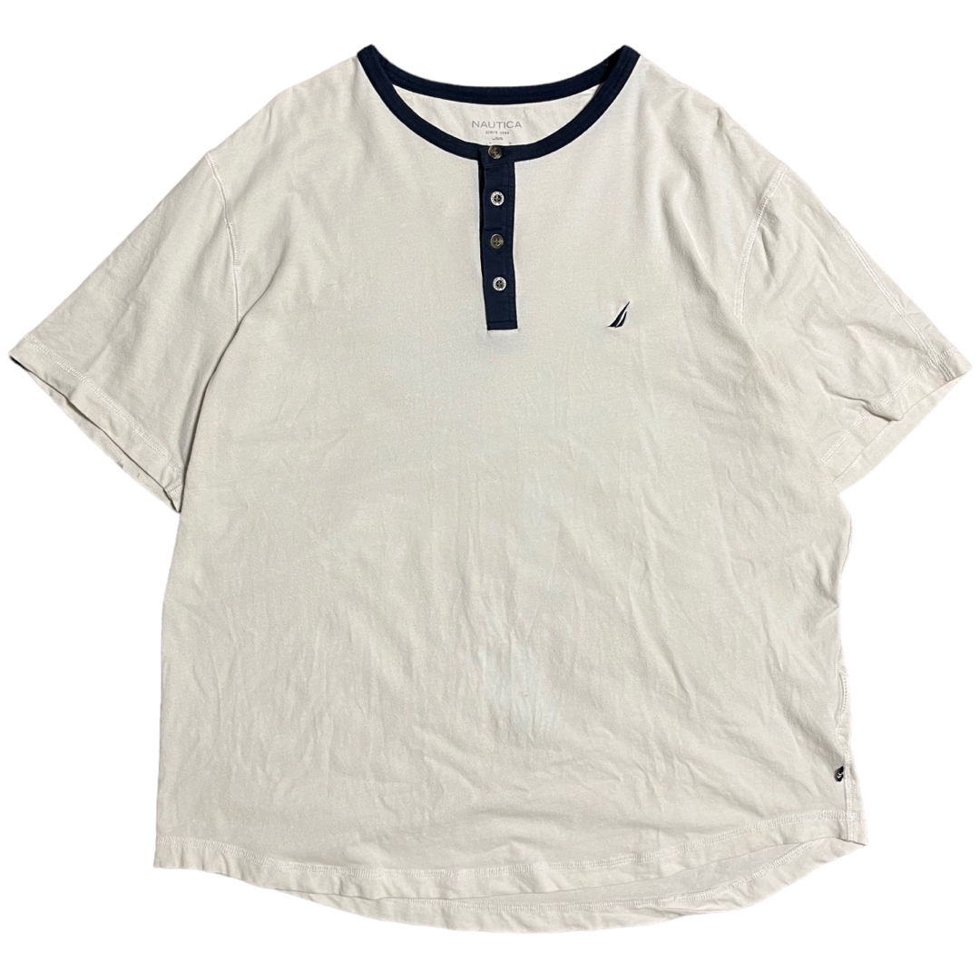 NAUTICA(ノーティカ)のNAUTICA ヘンリーネックTシャツ リンガーT ワンポイント メンズのトップス(Tシャツ/カットソー(半袖/袖なし))の商品写真
