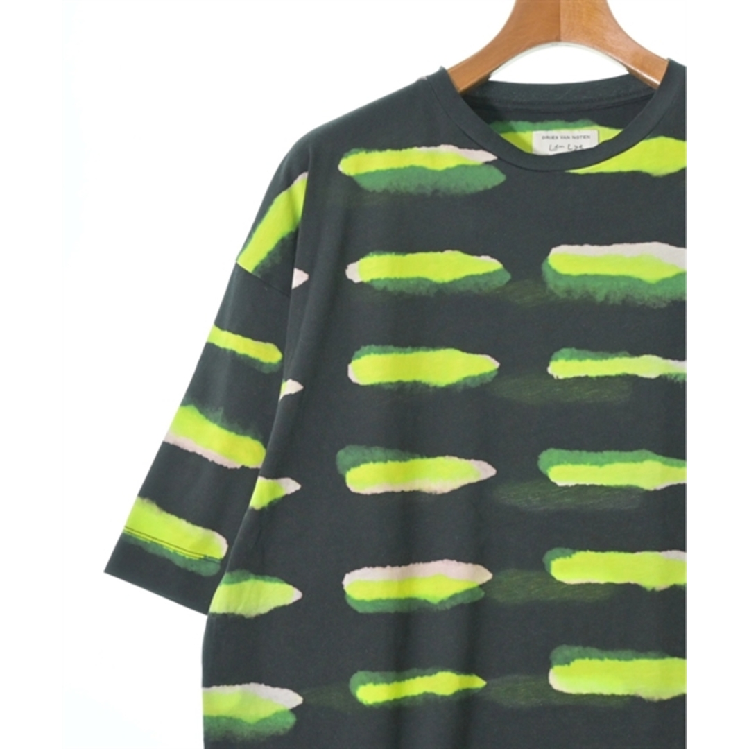 DRIES VAN NOTEN Tシャツ・カットソー S 黒x緑x白(総柄) | www