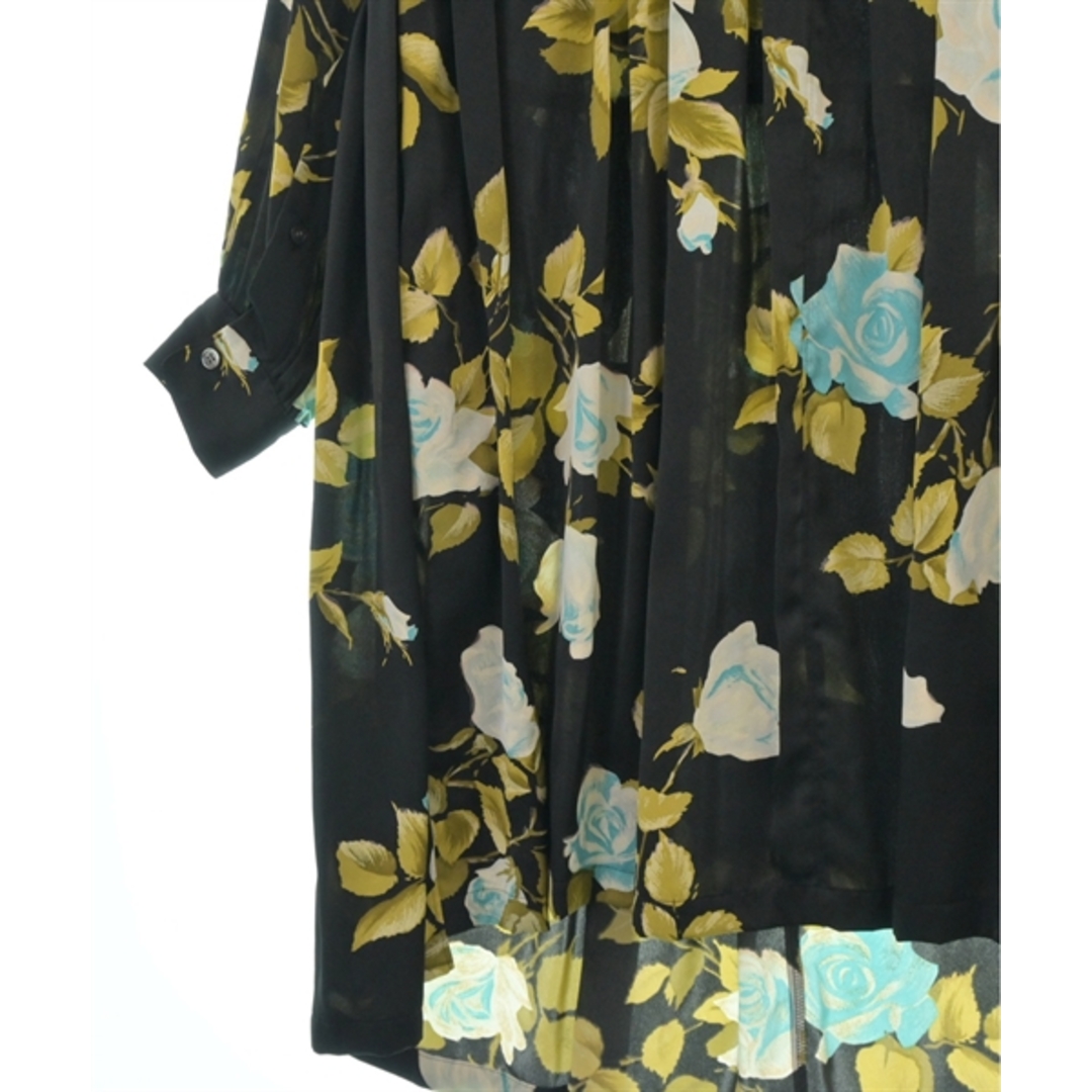 JUNYA WATANABE ワンピース XS 黒x緑系x白系等(花柄) 【古着】【中古】