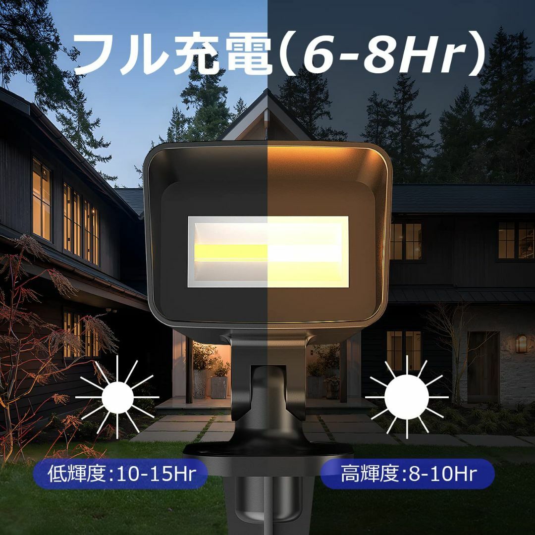 【色: 暖色】pendoo ソーラーライト屋外,ガーデンライト LEDガーデンラ 2