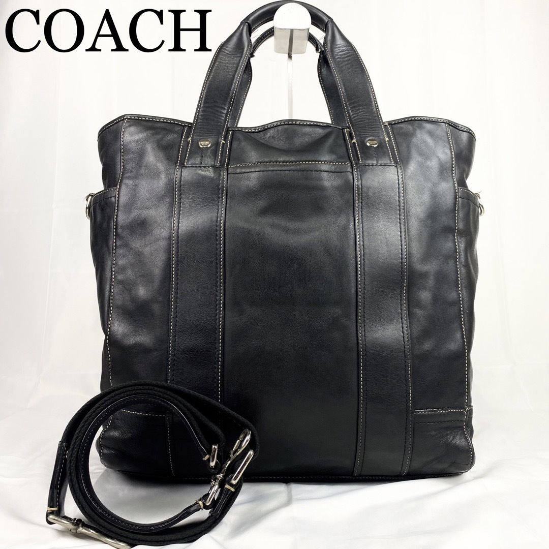 COACH - COACH 2way トートバッグ レザー ブラック A4収納可能