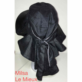 Milsa Le Mieux ミルサルミュー　帽子　日よけ　大きめリボン紫外線(ハット)