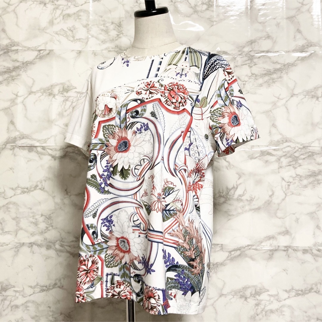 【極美品 20SS】Salvatore Ferragamo フラワー総柄Tシャツ 3