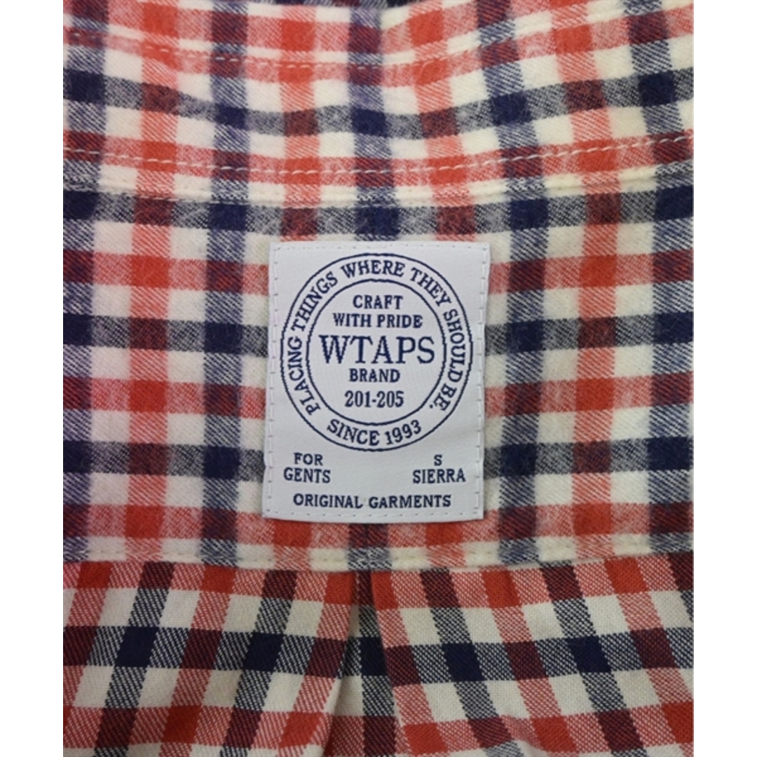 長袖柄WTAPS ダブルタップス カジュアルシャツ S 赤x紺x白(チェック)