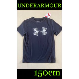 アンダーアーマー(UNDER ARMOUR)の新品タグ付き　150㎝アンダーアーマーUNDERARMOUR Tシャツ　ブラック(Tシャツ/カットソー)