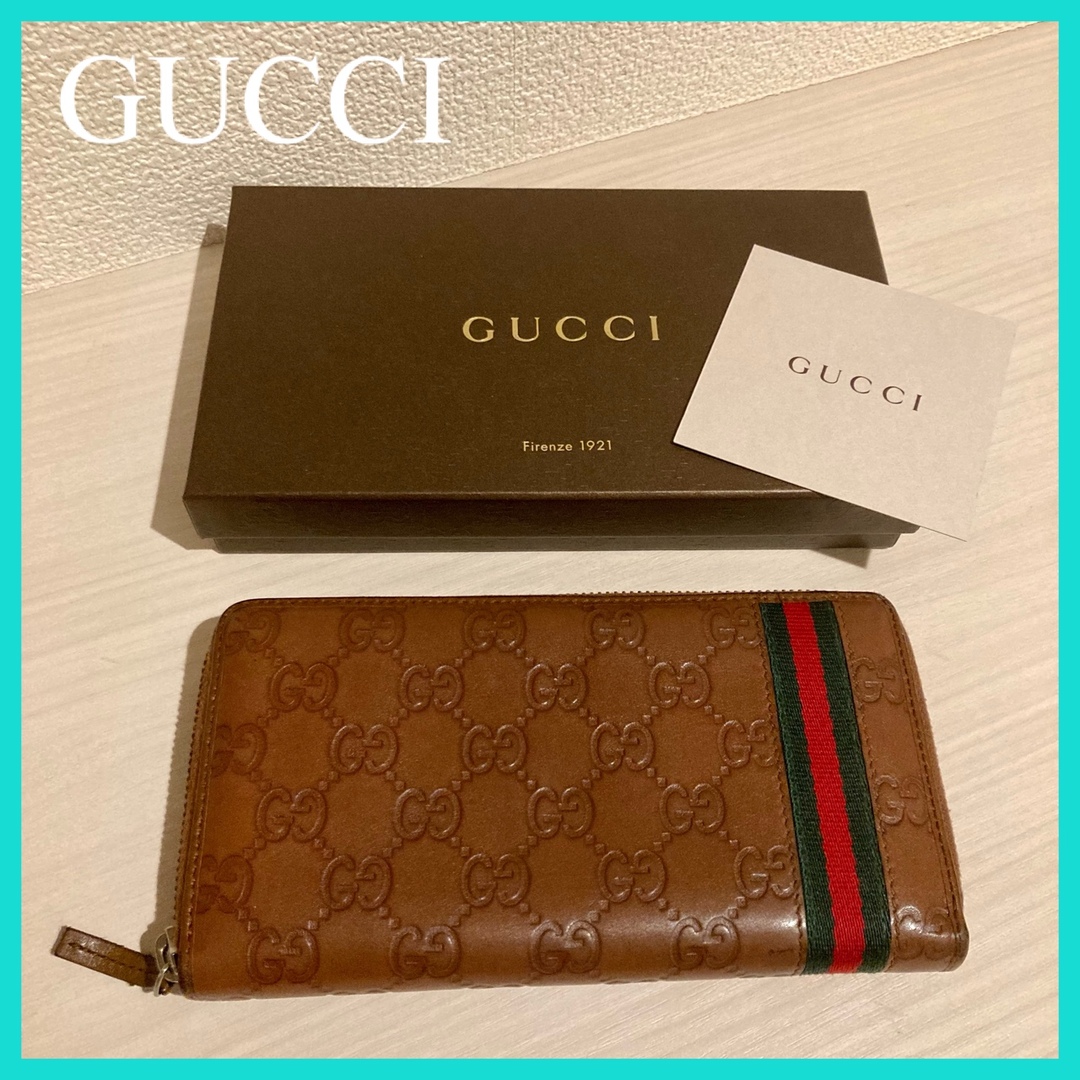 即日匿名発送★グッチGUCCI長財布 本革 箱あり | フリマアプリ ラクマ