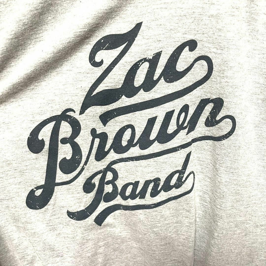 GROUND ロンティーロンT ZacBnouonBand グレー 2XL古着 メンズのトップス(Tシャツ/カットソー(七分/長袖))の商品写真