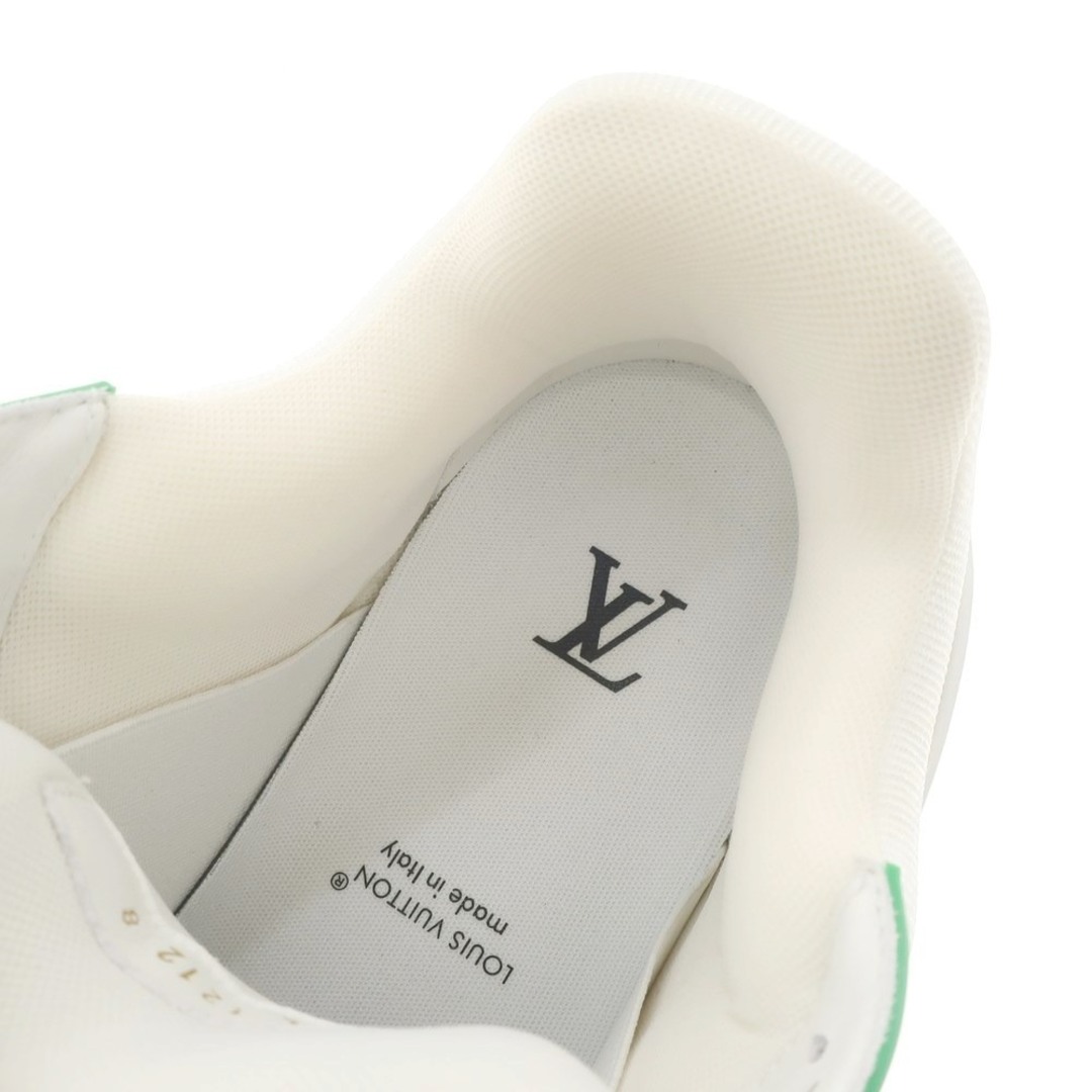 【中古】ルイ ヴィトン LOUIS VUITTON LV Trainer Maxi Line Sneaker レザー スニーカー  グリーンxホワイト【サイズ8】【メンズ】