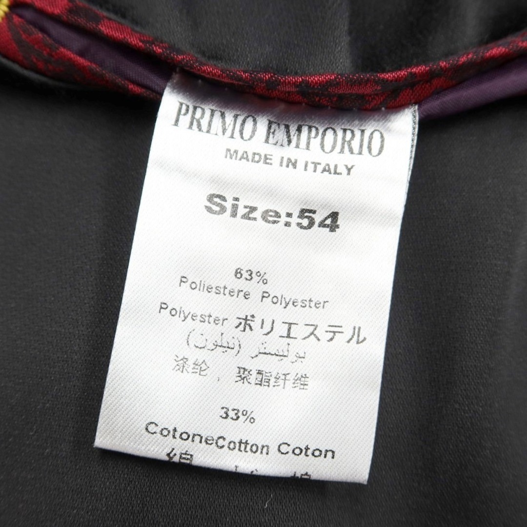 プリモエンポリオ PRIMO EMPORIO ストレッチポリエステルコットン 2つボタンスーツ ブラック【サイズ54】【メンズ】 9