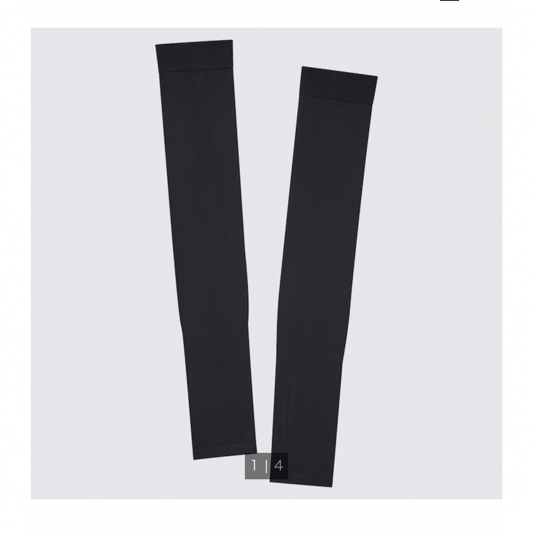 UNIQLO(ユニクロ)のユニクロエアリズムUVカットアームカバー　ブラック レディースのファッション小物(手袋)の商品写真