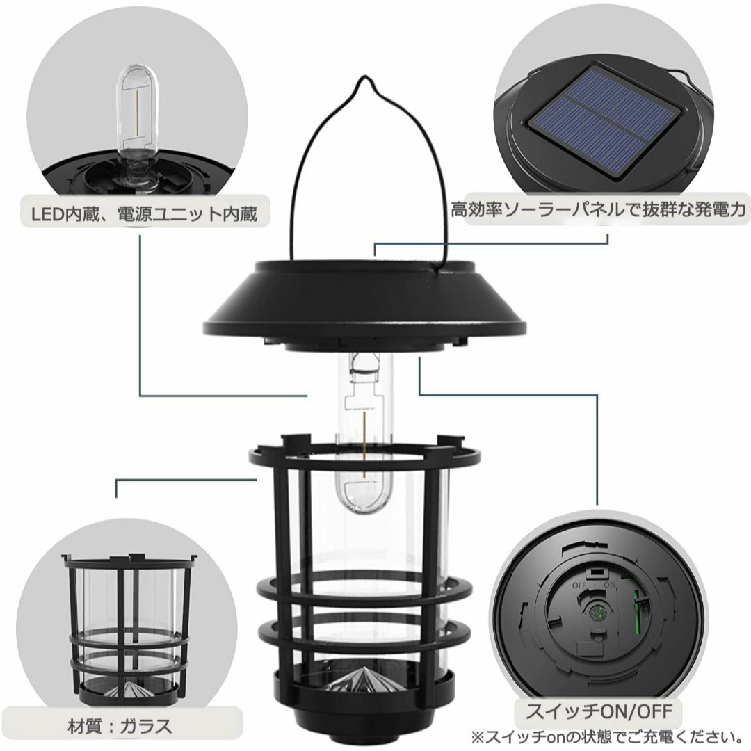 ソーラーライト アウトドアライト ブラケットライト装飾雰囲気 防水 自動点灯 自