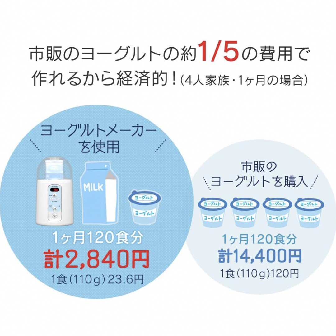 アイリスオーヤマ(アイリスオーヤマ)のアイリスオーヤマ　ヨーグルトメーカー甘酒 温度調節機能付き  IYM-014 インテリア/住まい/日用品のキッチン/食器(調理道具/製菓道具)の商品写真