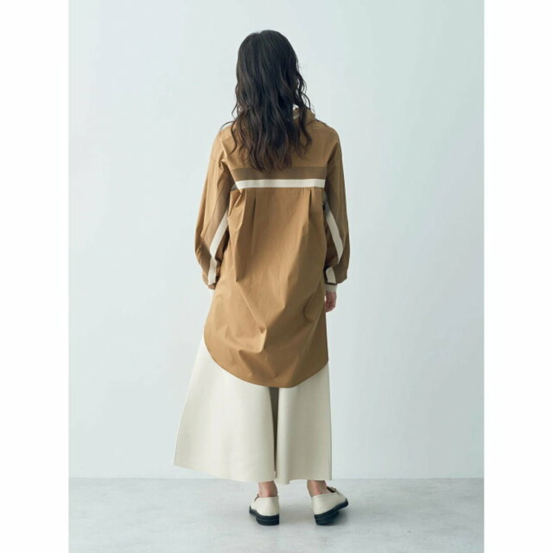 YECCA VECCA(イェッカヴェッカ)の【ブラウン】リブMIXロングシャツ/23AW レディースのトップス(シャツ/ブラウス(長袖/七分))の商品写真