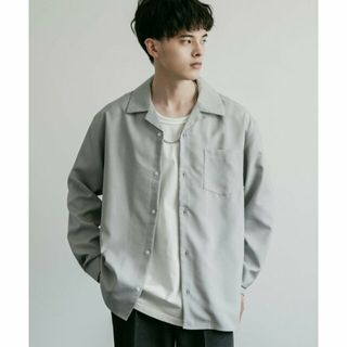 ロッキーモンロー(Rocky Monroe)の【11.Lｸﾞﾚｰ】ルーズシルエット ポリトロオープンカラー長袖シャツ(シャツ/ブラウス(長袖/七分))