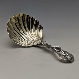 1854年 英国アンティーク 純銀製ティーキャディースプーン George Unite