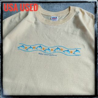 アンビル(Anvil)の【T361】アンビル 90s~00s アメリカ製生地古着 イルカ カリフォルニア(Tシャツ/カットソー(半袖/袖なし))