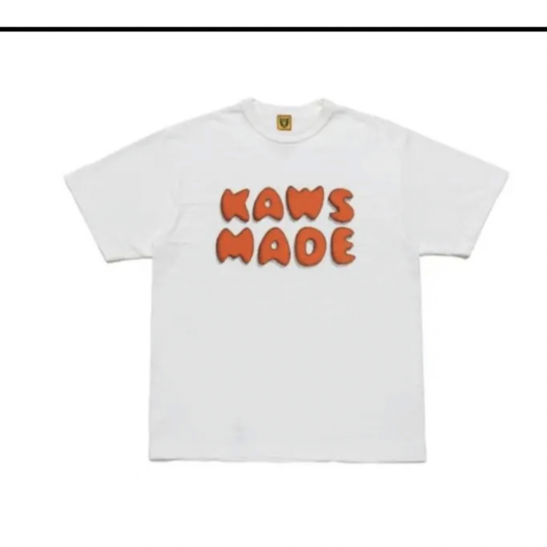 human made×kaws ロゴTシャツ白　XL新品