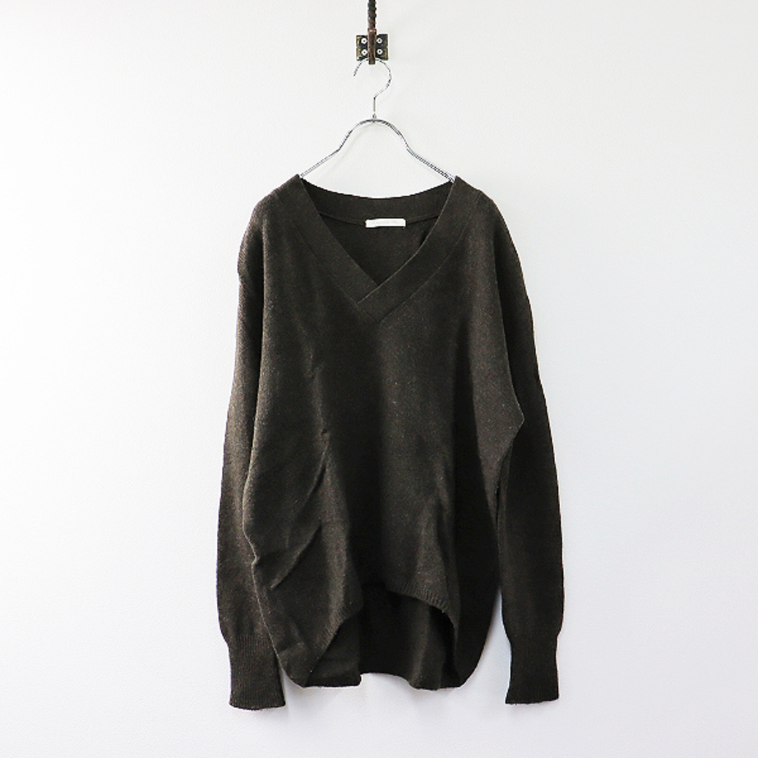 TOMORROWLAND GALERIE VIE ギャルリーヴィー ウール Vネックニットプルオーバー S/チャコール【2400013441445】 GALERIE VIE BLACK Vネックニット wool