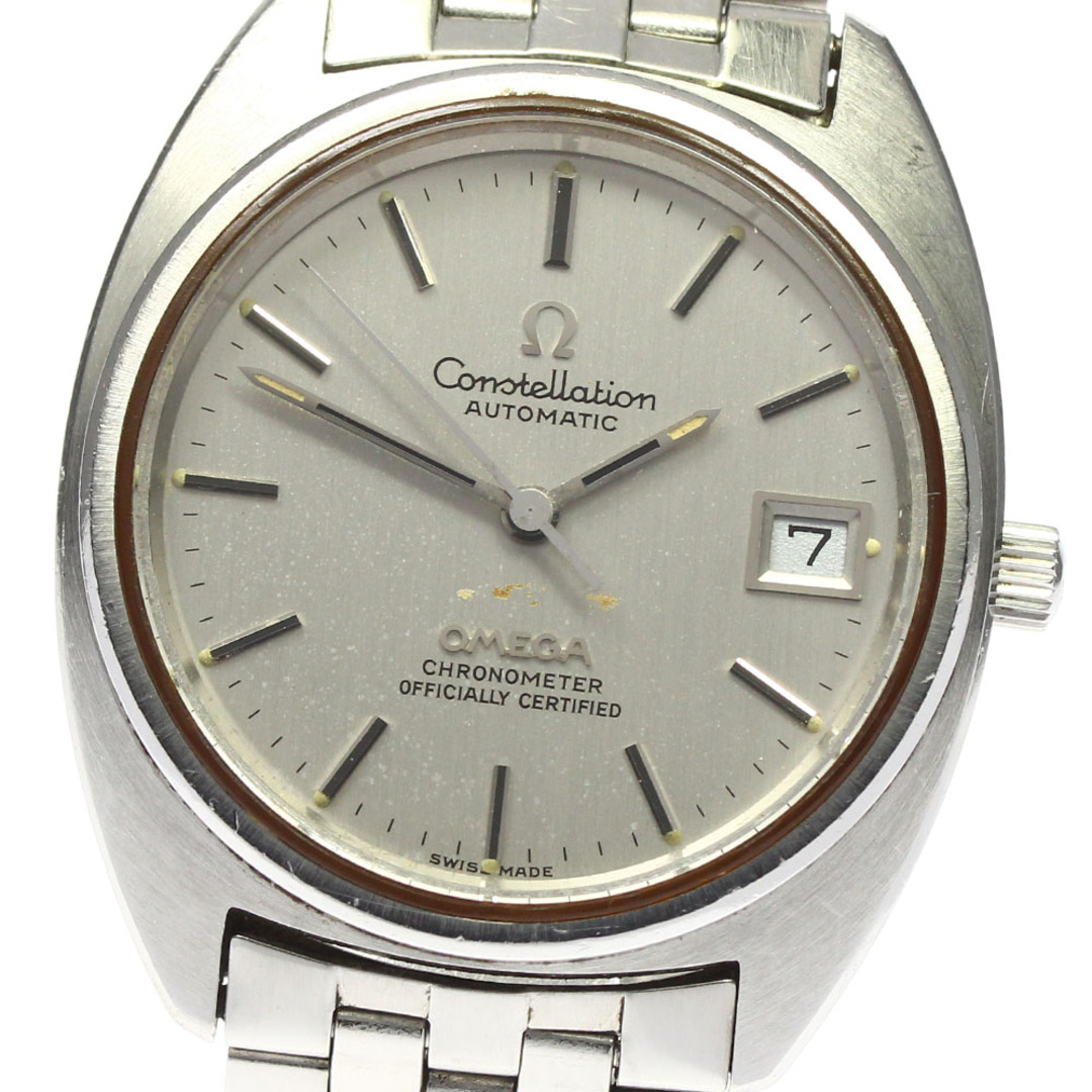 軽いダメージシミ尾錠バックルオメガ OMEGA ST168.0056 コンステレーション Cal.1011 デイト 自動巻き メンズ _760013