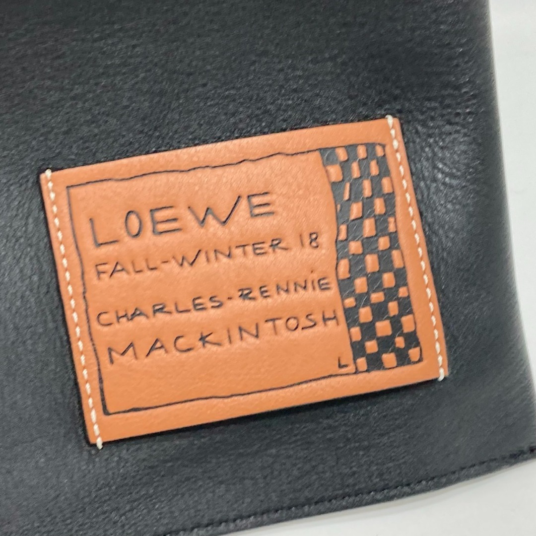 ロエベ LOEWE マッキントッシュ Mackintosh コラボ ショルダーバッグ 肩掛け カバン トートバッグ レザー ブラック