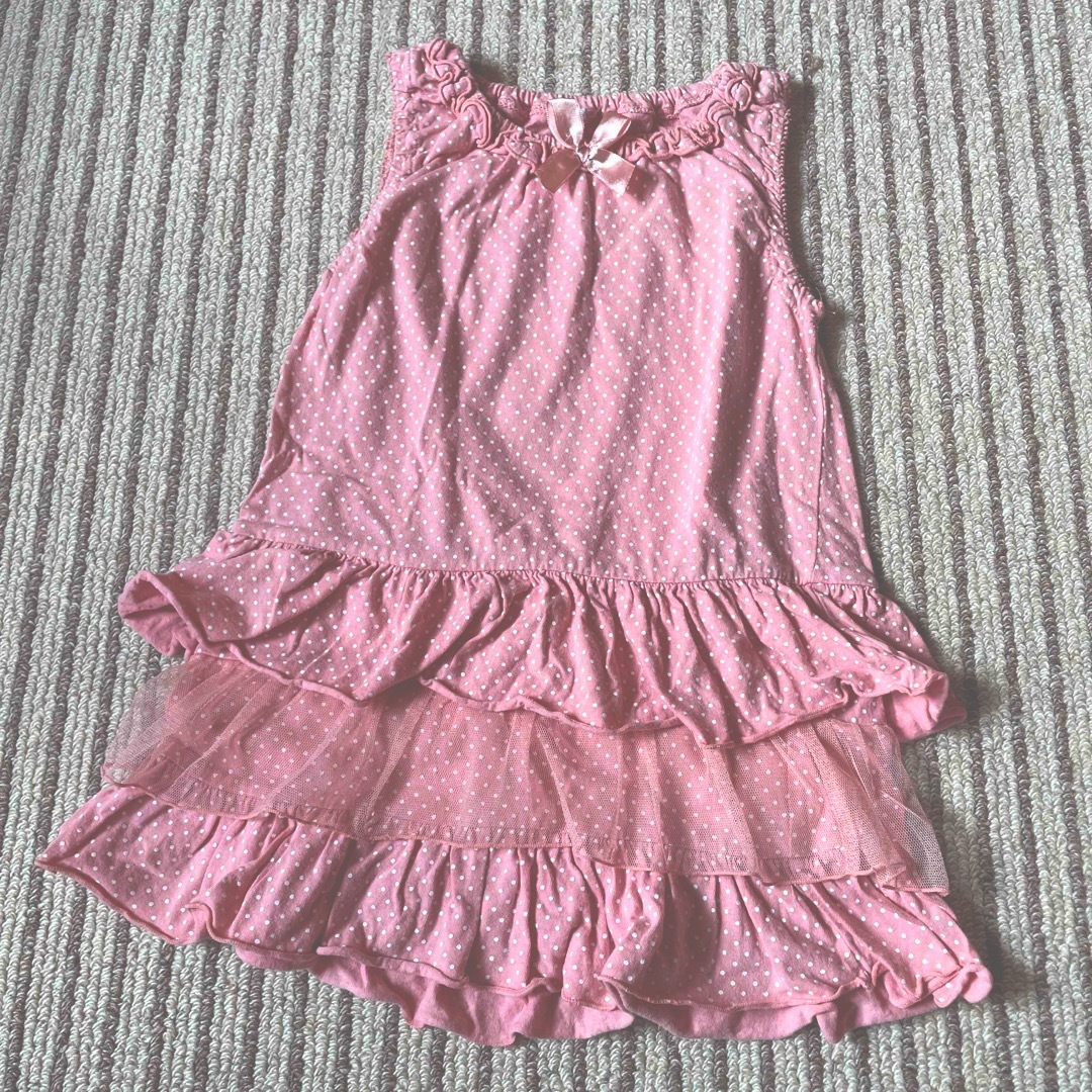 ピンク/ワンピース 100サイズ キッズ/ベビー/マタニティのキッズ服女の子用(90cm~)(ワンピース)の商品写真