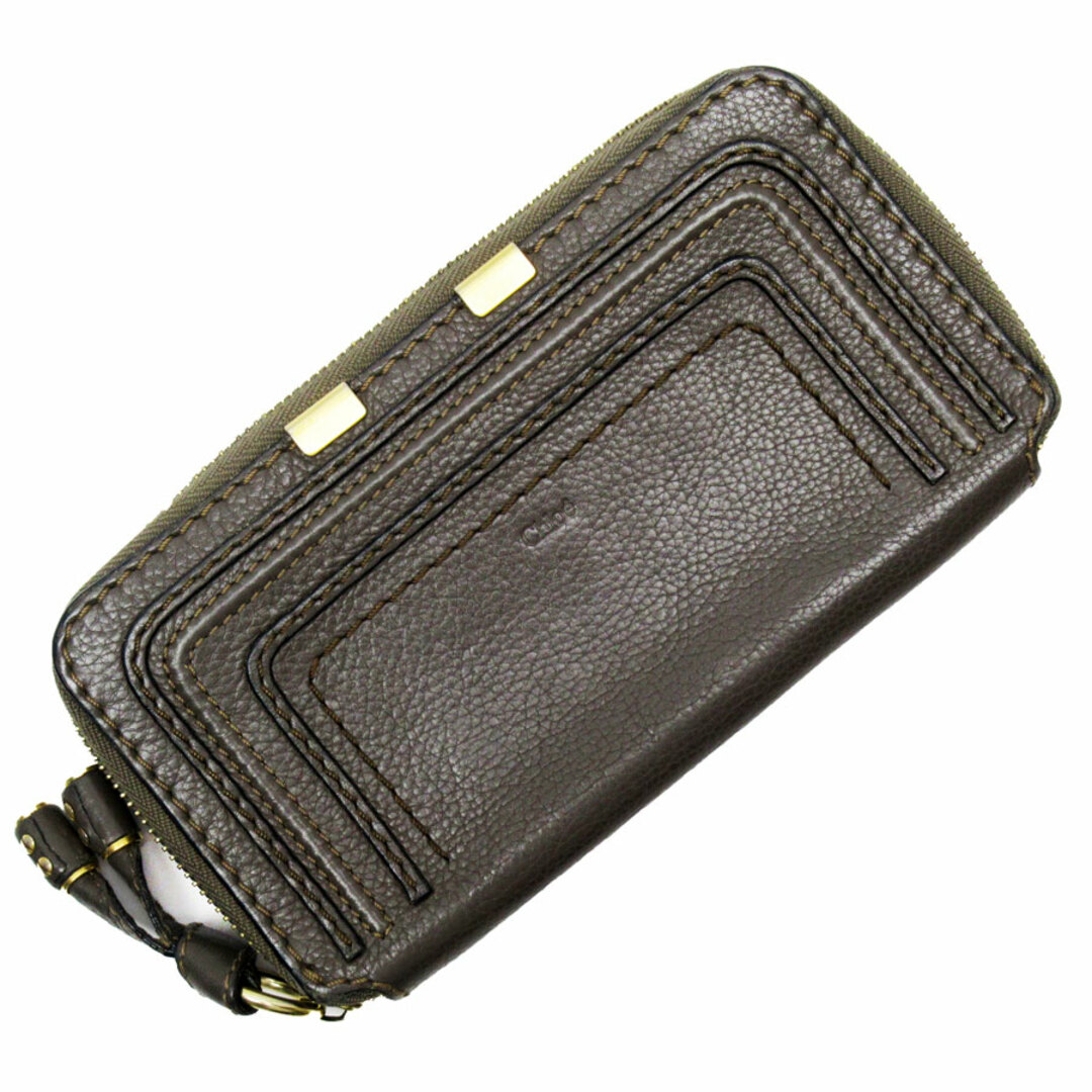 Chloe - クロエ Chloe ラウンドファスナー長財布 レザー ブラウン