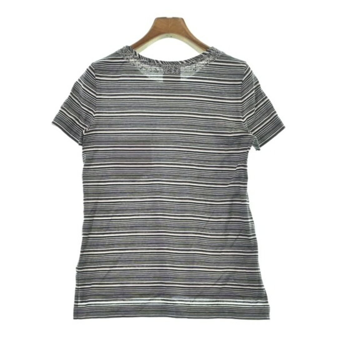 CHANEL(シャネル)のCHANEL Tシャツ・カットソー 36(XS位) グレーx白x黒(ボーダー) 【古着】【中古】 レディースのトップス(カットソー(半袖/袖なし))の商品写真