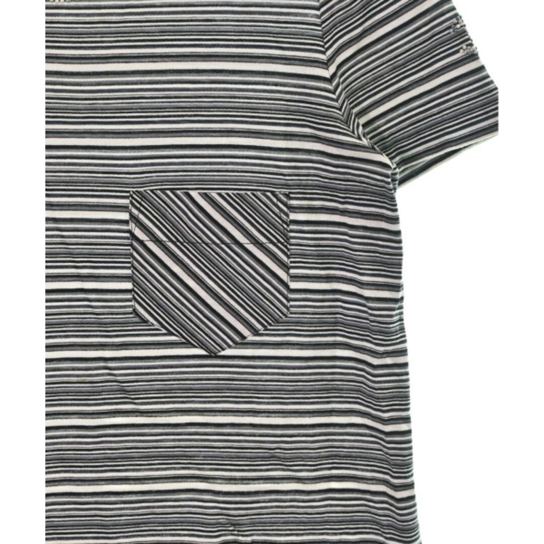 CHANEL(シャネル)のCHANEL Tシャツ・カットソー 36(XS位) グレーx白x黒(ボーダー) 【古着】【中古】 レディースのトップス(カットソー(半袖/袖なし))の商品写真