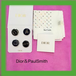 クリスチャンディオール(Christian Dior)のディーオルピンバッジ＆ポールスミスハンカチKB2264(ハンカチ)