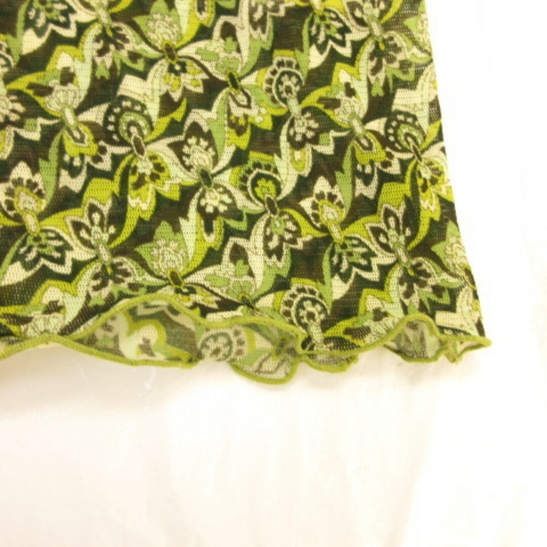 LAUTREAMONT(ロートレアモン)のロートレアモン LAUTREAMONT カットソー 半袖 薄手 総柄 緑 3 レディースのトップス(カットソー(半袖/袖なし))の商品写真