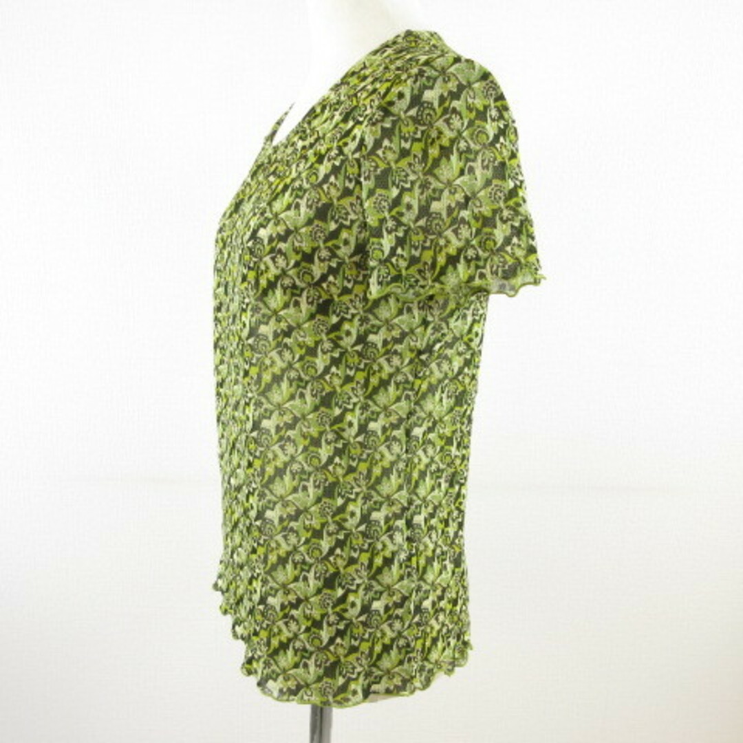 LAUTREAMONT(ロートレアモン)のロートレアモン LAUTREAMONT カットソー 半袖 薄手 総柄 緑 3 レディースのトップス(カットソー(半袖/袖なし))の商品写真