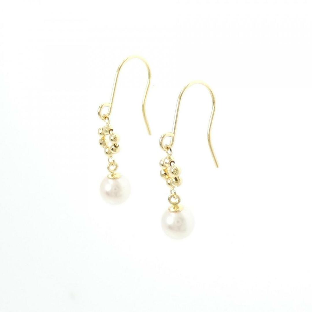 【新品】K18YG アコヤパール ピアス 4mm 1
