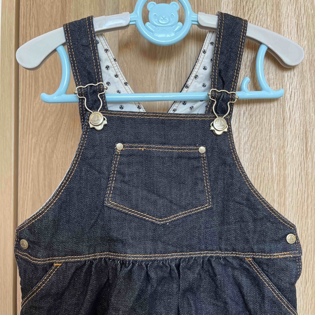 PETIT BATEAU(プチバトー)のオーバーオール　86 キッズ/ベビー/マタニティのキッズ服女の子用(90cm~)(スカート)の商品写真