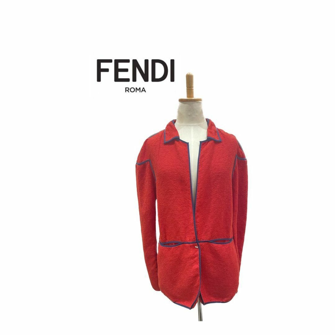 未使用 192546 FENDI フェンディ ジャケット 赤 イタリア