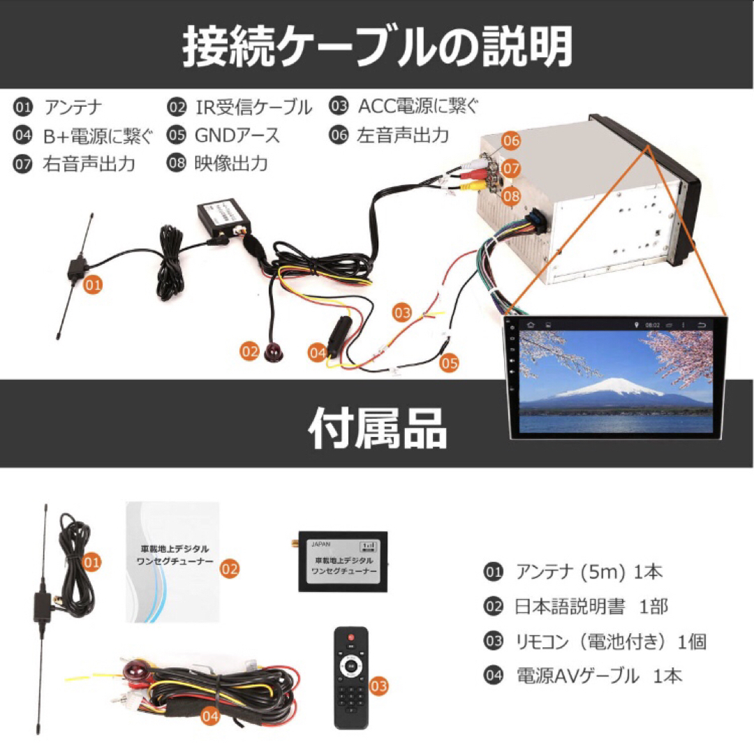 車載地上デジタルTVワンセグチューナー 地上波デジタル高性能