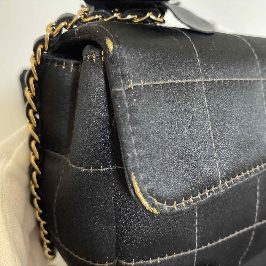 ★美品 シャネル ショルダーバッグ カメリア チョコバー ミニバック ブラック