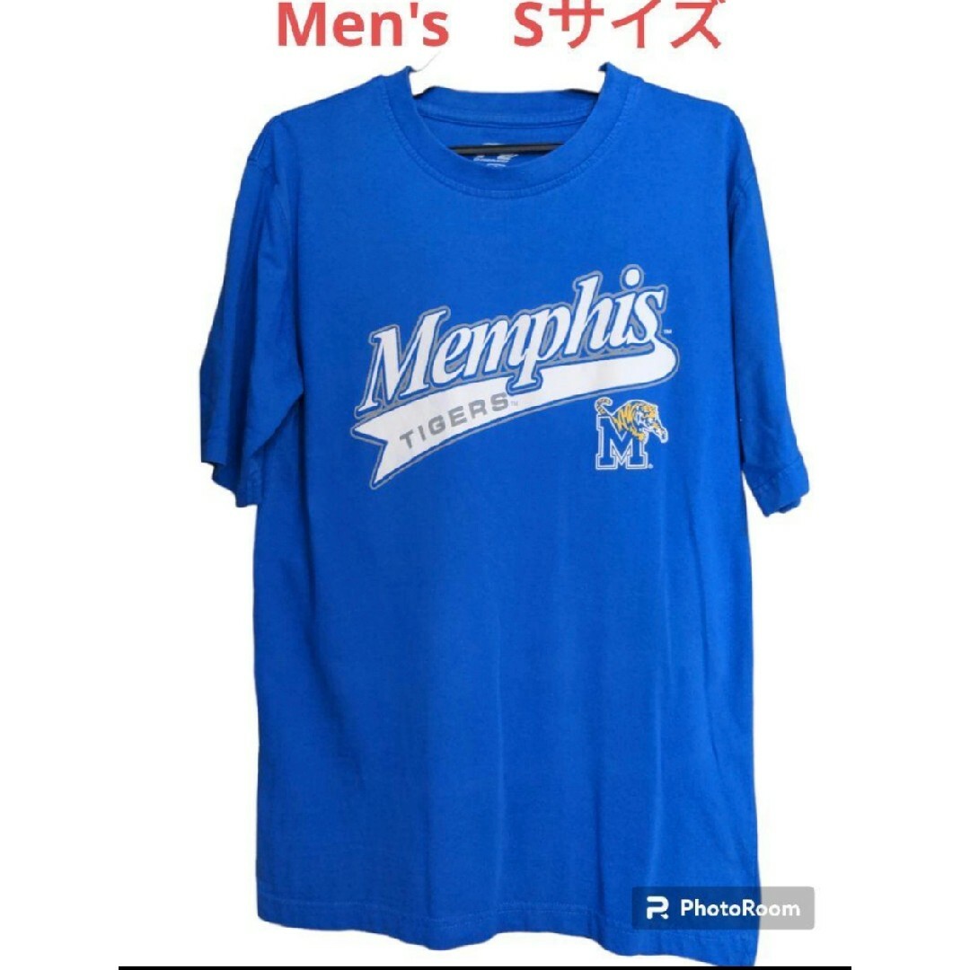 USA アメカジ　Tシャツ　バスケット　メンフィス　タイガース  青　us古着 メンズのトップス(Tシャツ/カットソー(半袖/袖なし))の商品写真