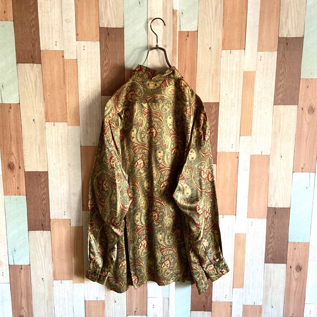 ART VINTAGE - 【希少】vintage古着 シルクシャツ ペイズリー 総柄