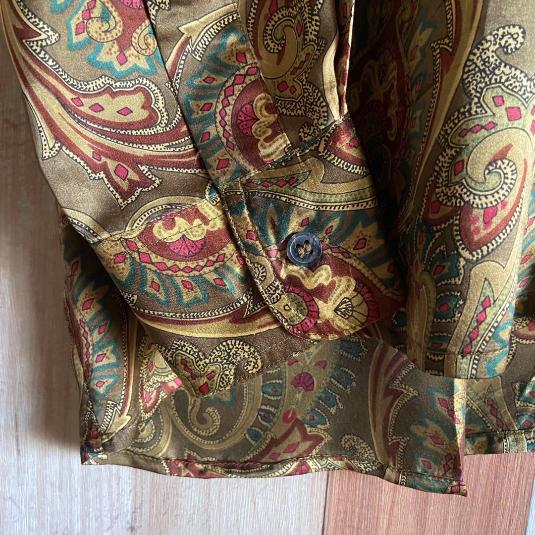ART VINTAGE - 【希少】vintage古着 シルクシャツ ペイズリー 総柄