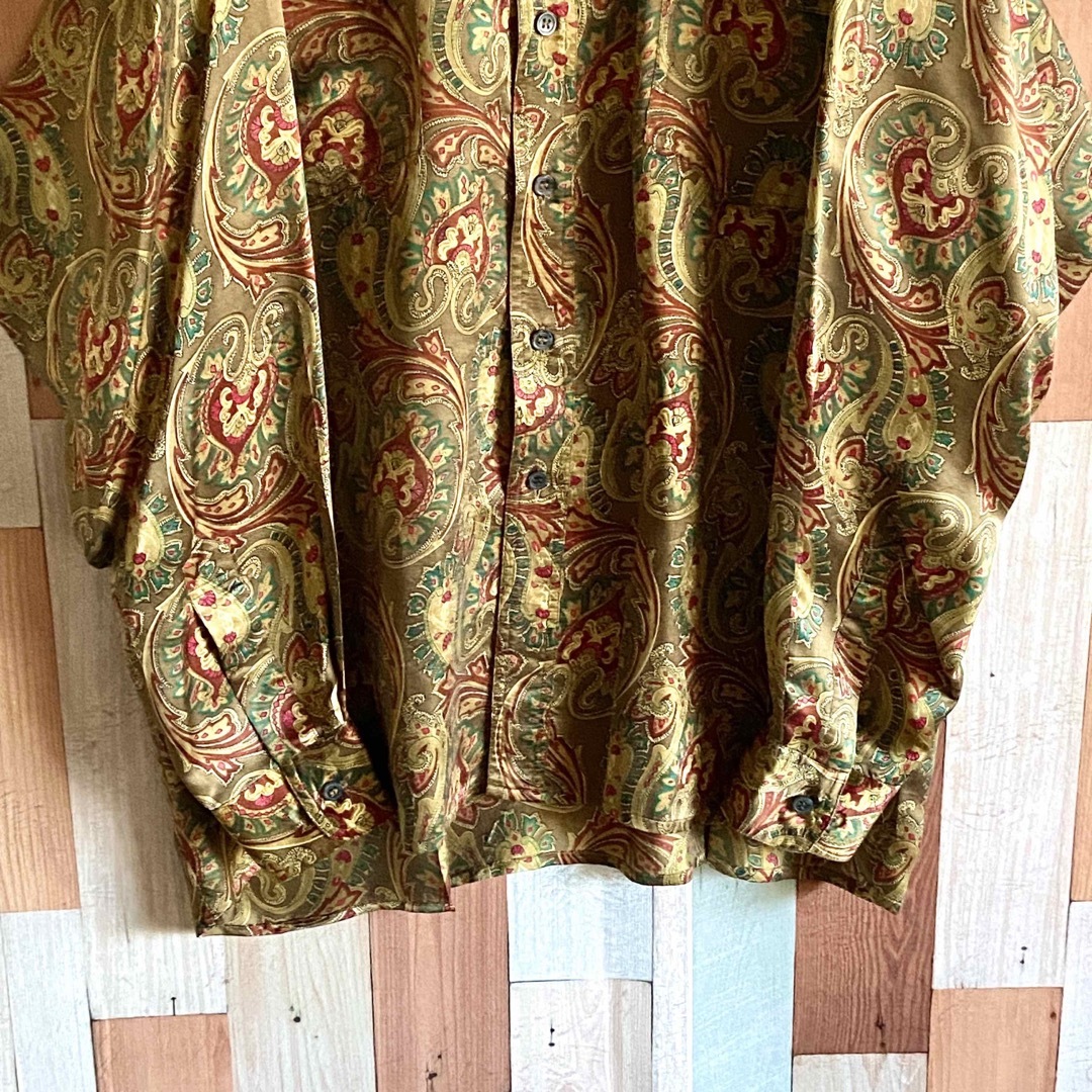 ART VINTAGE - 【希少】vintage古着 シルクシャツ ペイズリー 総柄