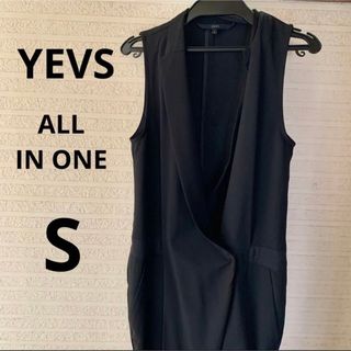 イーブス(YEVS)の値下げ☆匿名☆YEVS オールインワン　黒　ブラック　S(オールインワン)