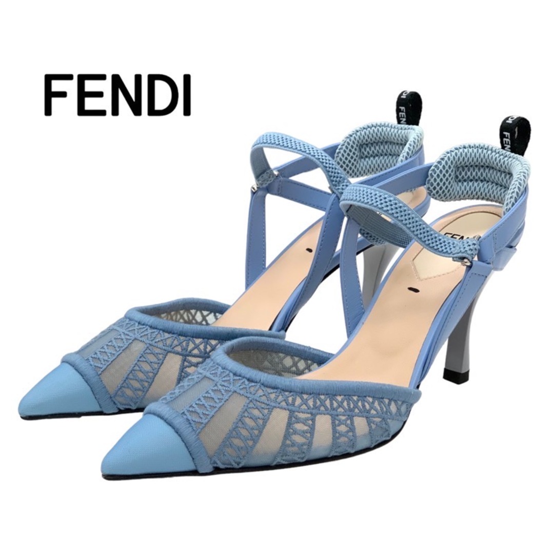 通販ネット フェンディ FENDI コリブリ パンプス ファブリック レース