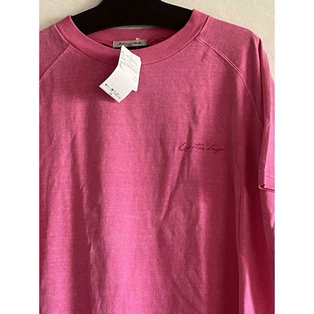 SM2(サマンサモスモス)の新品タグ付き　sm2 ピグメント加工刺繍入りラグランカットソー　ピンク レディースのトップス(カットソー(半袖/袖なし))の商品写真