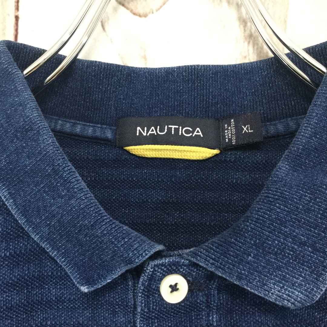 NAUTICA(ノーティカ)の【ノーティカ 半袖ポロシャツ】ロゴ刺繍 ボーダー 3XL相当 ビッグサイズ メンズのトップス(ポロシャツ)の商品写真