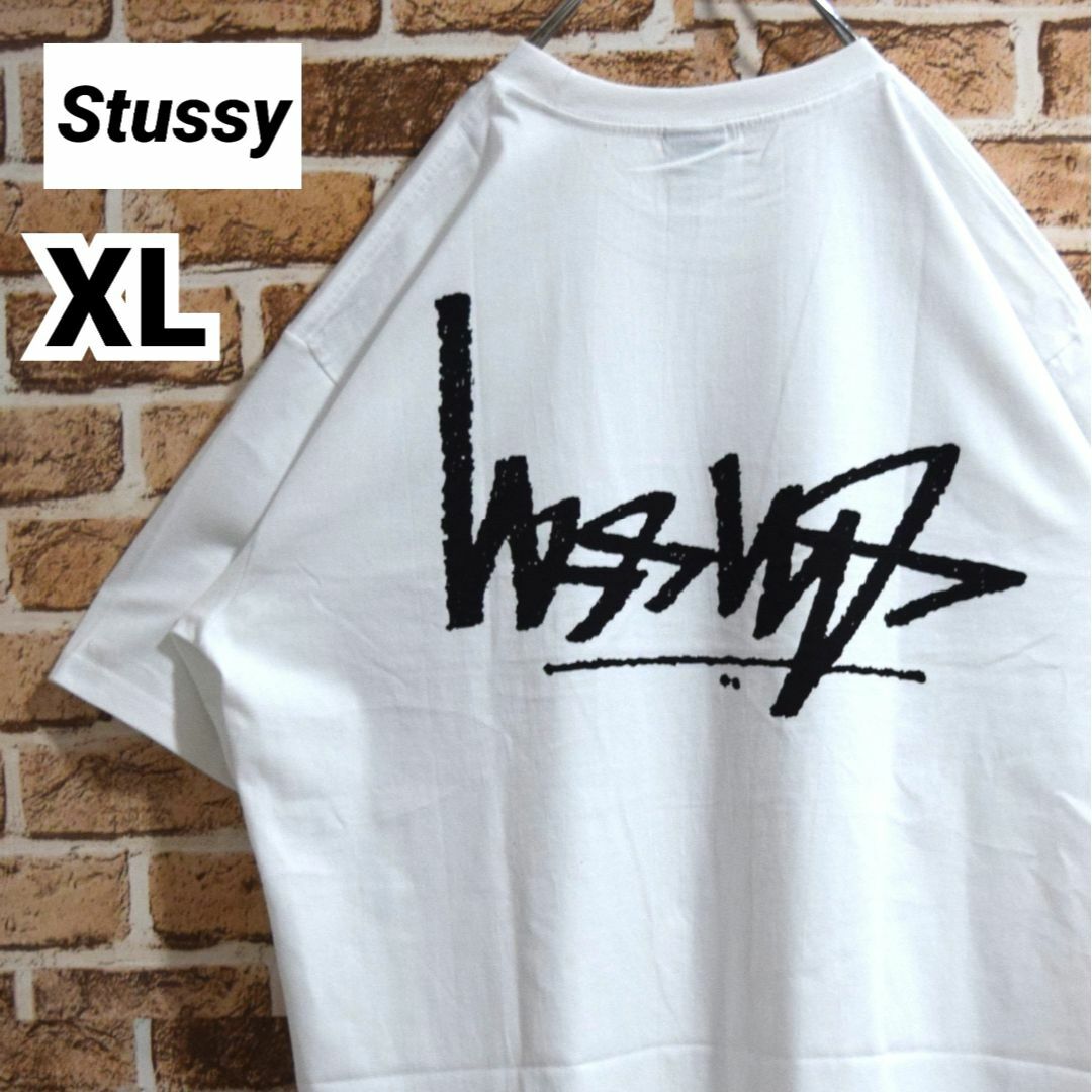 ステューシー》正規・新品タグ 逆ロゴ ホワイト XL Tシャツ-eastgate.mk