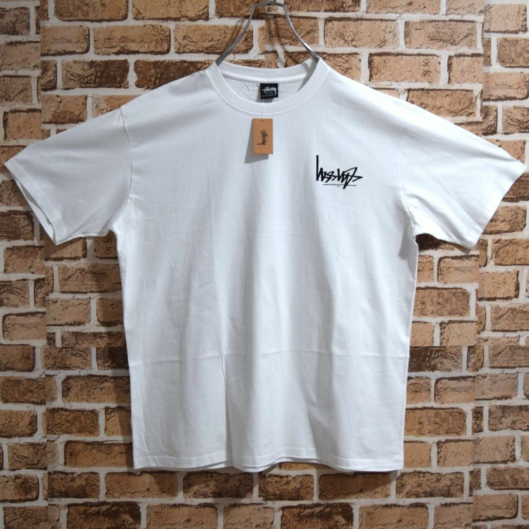 【メキシコ製】stuusy tシャツ XL デカロゴ ホワイト