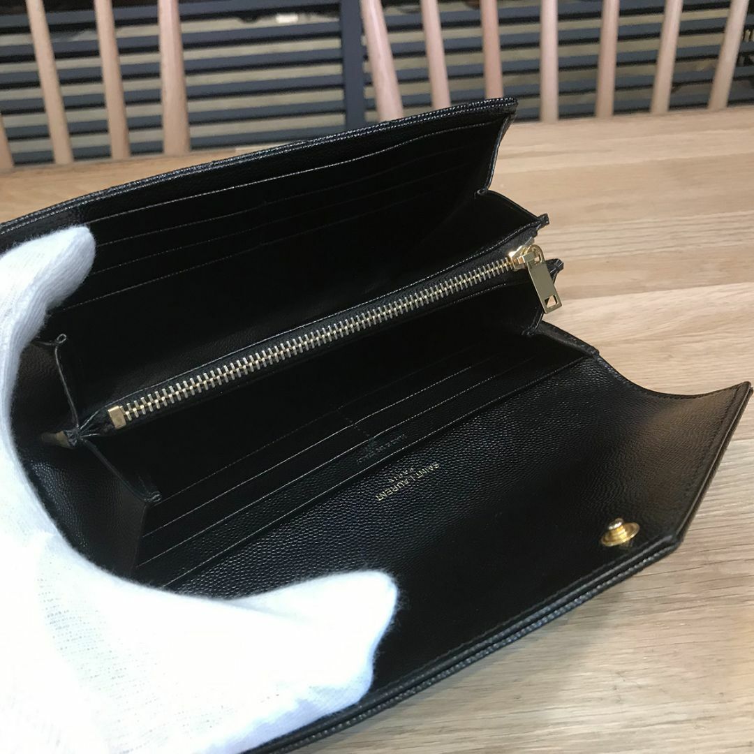 Saint Laurent - 超美品 サンローラン 現行 モノグラム・サンローラン ... Saint Laurent ラージフラップウォレット