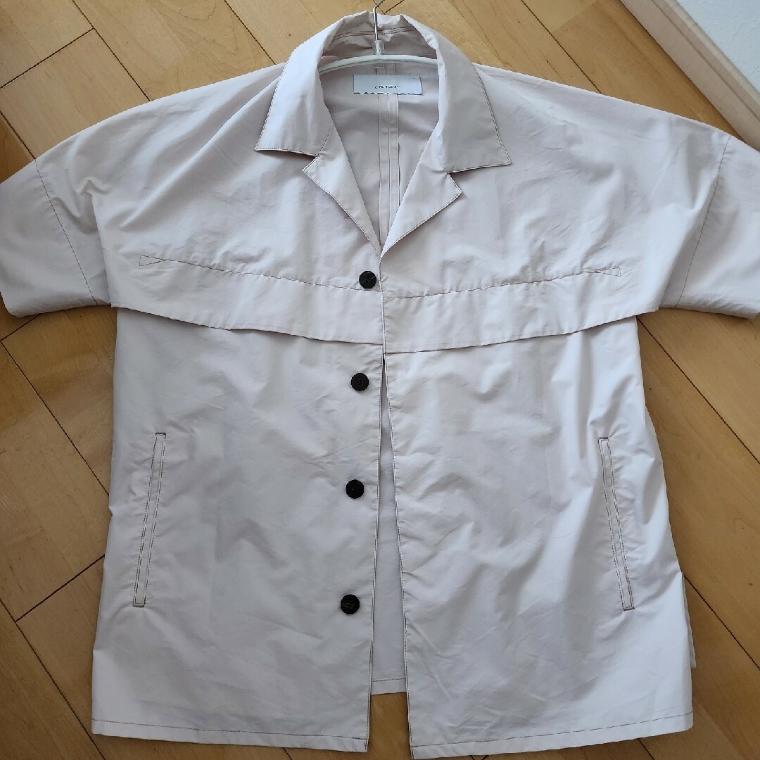 OVERCOAT】21SS ドロップショルダー半袖シャツ アイボリー - シャツ